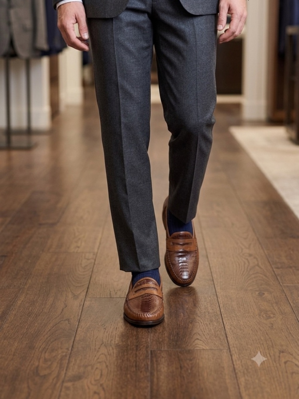 Zelli Ostritch Vero Cuoio Tan Brown Leather Penny Loafers